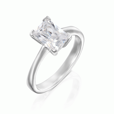 טבעת זירקון מלבנית