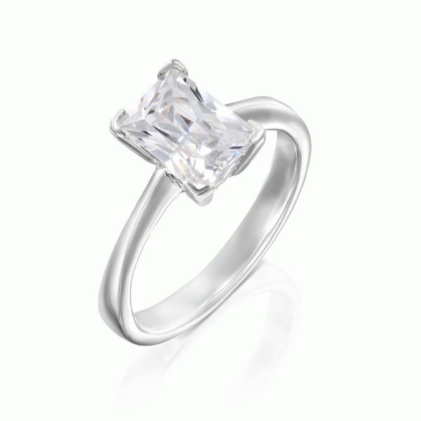 טבעת זירקון מלבנית